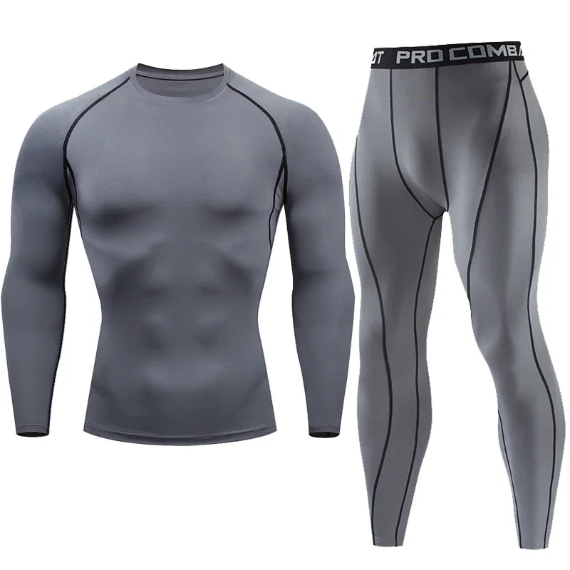 

Men Second Skin Compression Running Suit Thermal Fitness Underwear Anti Chafing Quick Dry Workout Jogging Sportswear Full Body