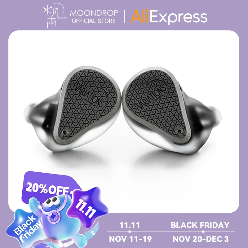MoonDrop – écouteurs triples IEM 2EST + 2BA + DD, avec câble détachable