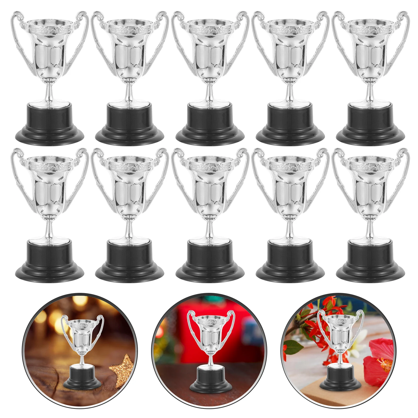 

10 Pcs Mini Trophy Kids Gift Game Awards Plastic Party Baseball for Small Trophies Adults Decor Child