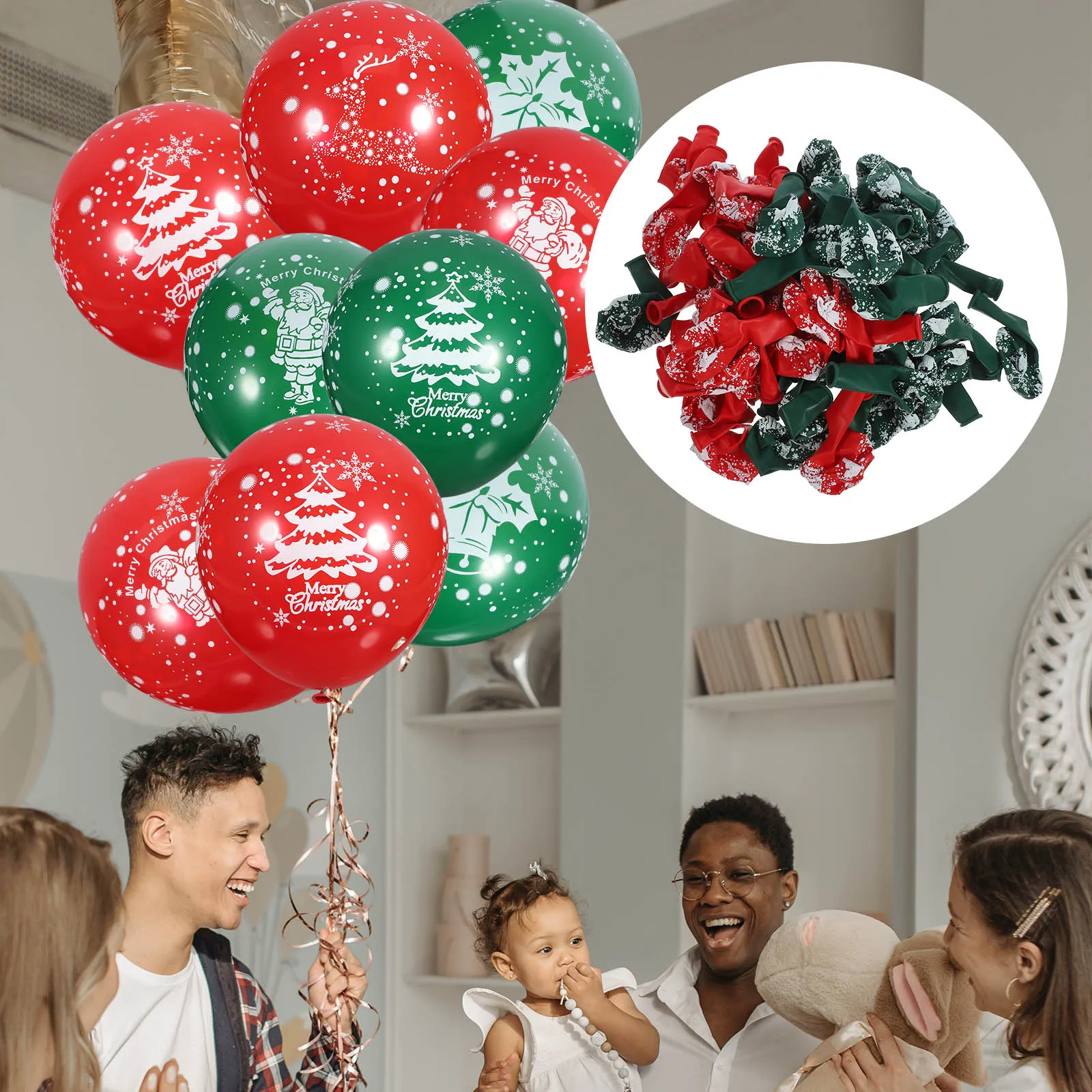 

200Pcs Pearl Latex Christmas Balloons 12inch Merry Christmas Party Decor Xmas Balloons Festival Supplies Party Decor