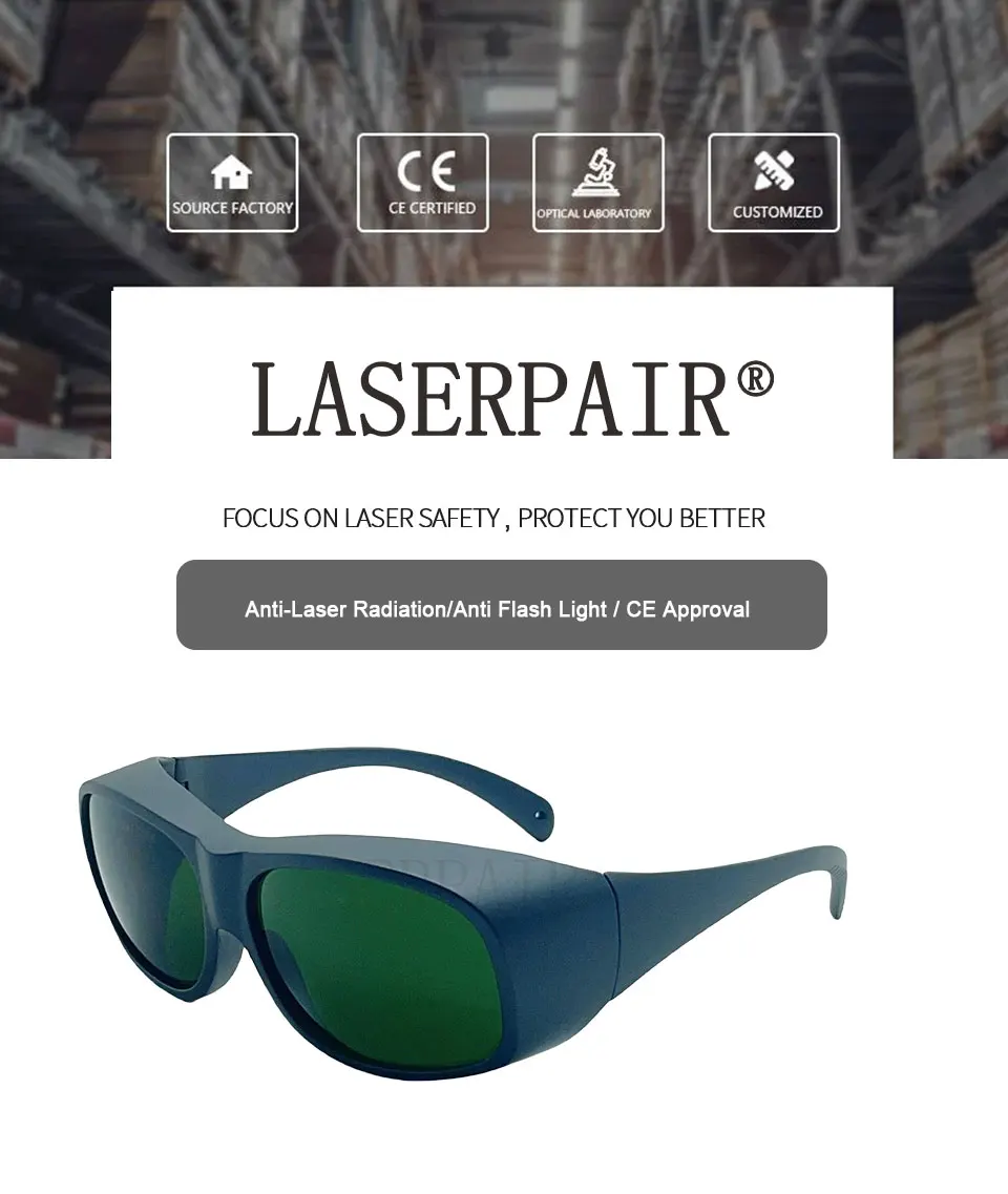 LaserPair OD8+ DIN4 Laserschutzbrille 900–1100 nm – hoher Schutz für Faserlaser und Handlaserschweißen – Detail 1