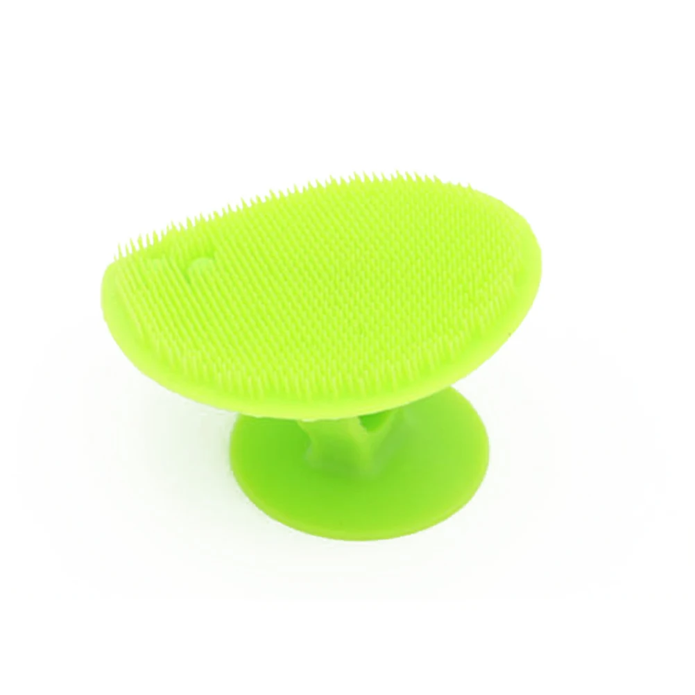 Brosse de nettoyage du visage en Silicone, poignée antidérapante, résistante aux bactéries pour peaux sensibles, tampon à récurer pour le visage et les Fruits, 4 pièces