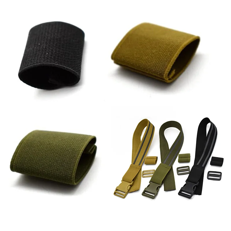 

Tactical 4PCS Drop Leg Strap Loop Nylon Elastic Web Belt Loop Belt Keepers Elastic Fixed Buckle Belt Ring for 1.5inch Wide Belt