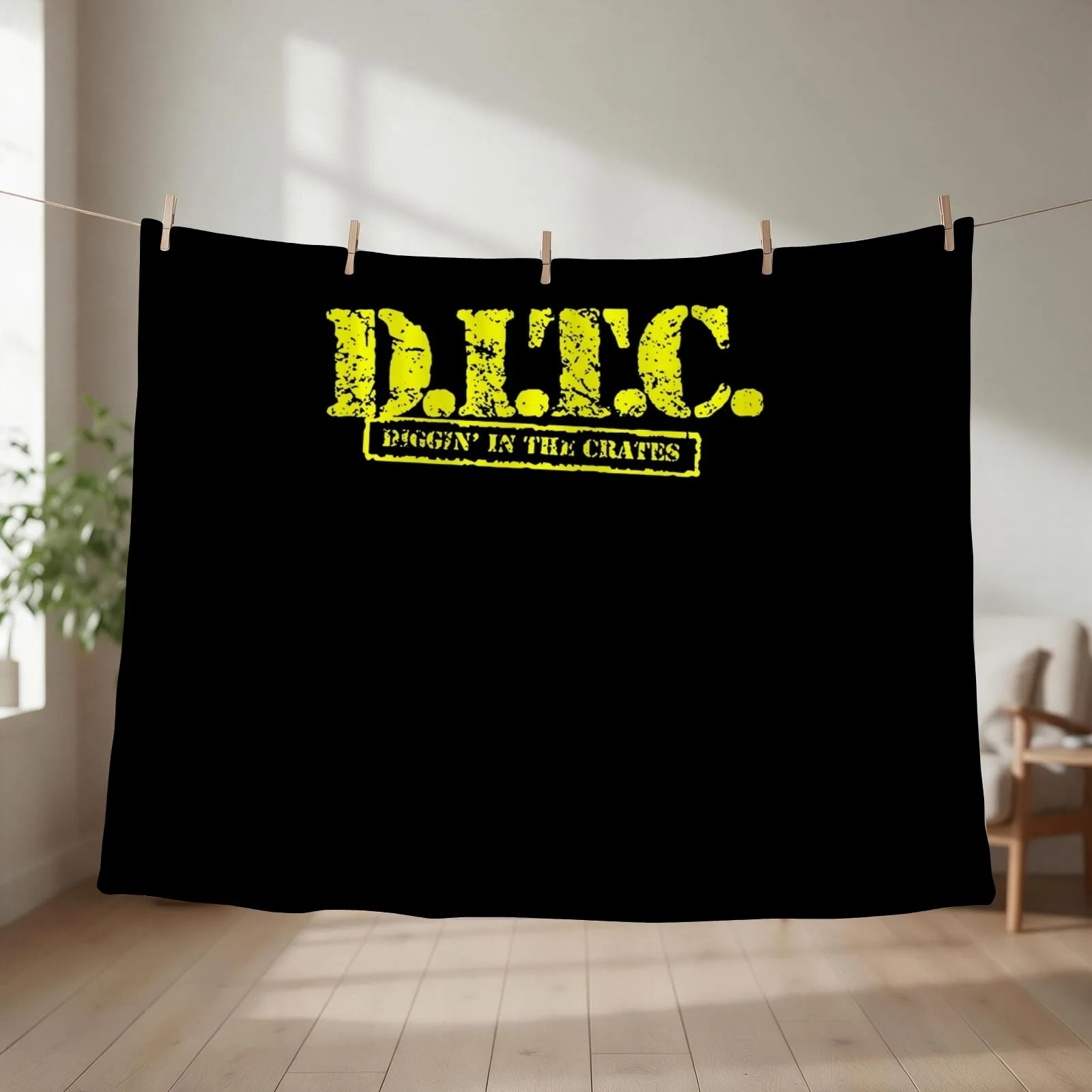Ditc Crew Replica Rawkus Diggin in The Crates Late 90s Throw Blanket couch cozy soft plush fuzzy picnic outdoor blanket