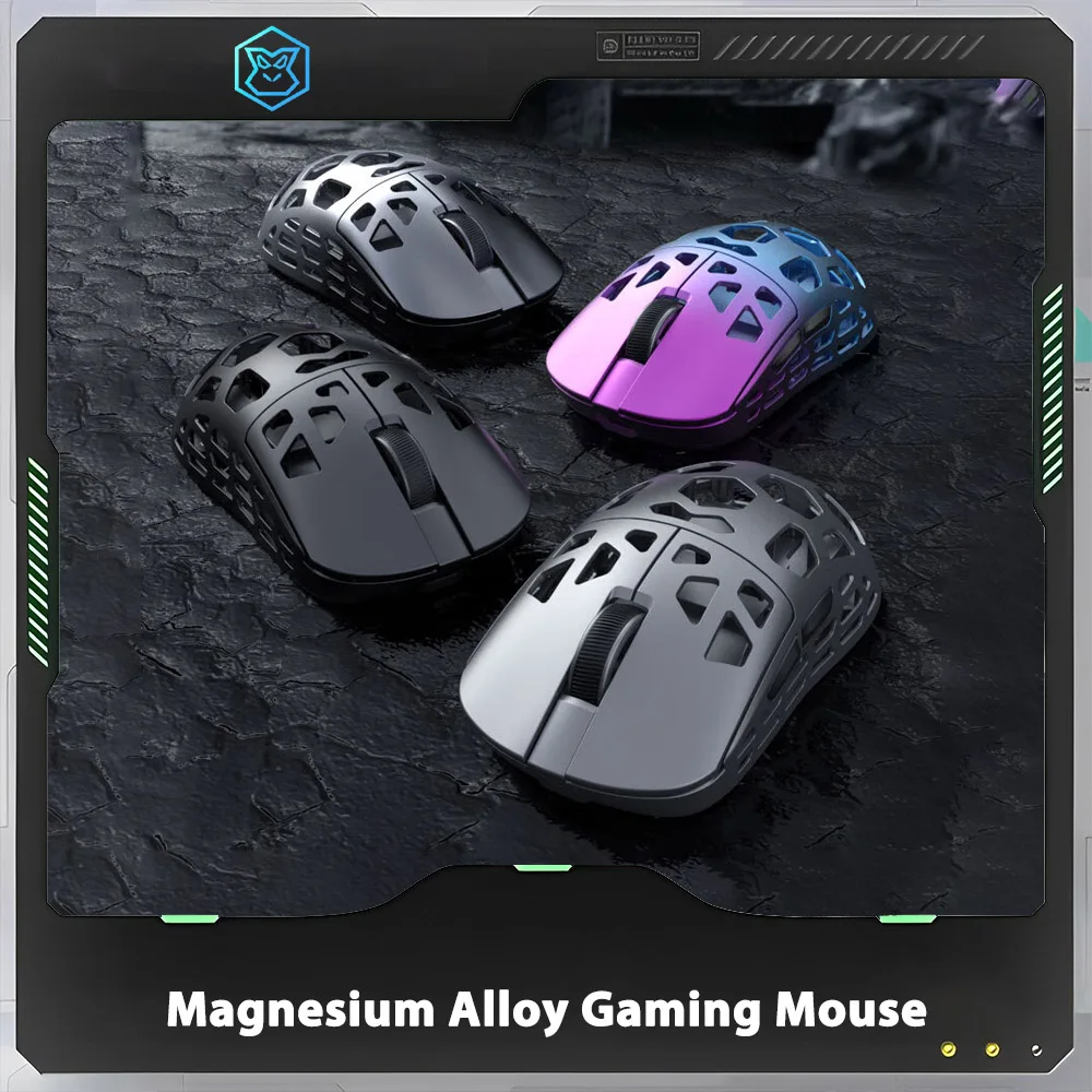 

EWEADN L1 Pro Wireless Mouse PAW3395 Three Mode 8K FPS Gaming Mouse Magnesium Alloy Low Latency Lightweight Gamer Accessories