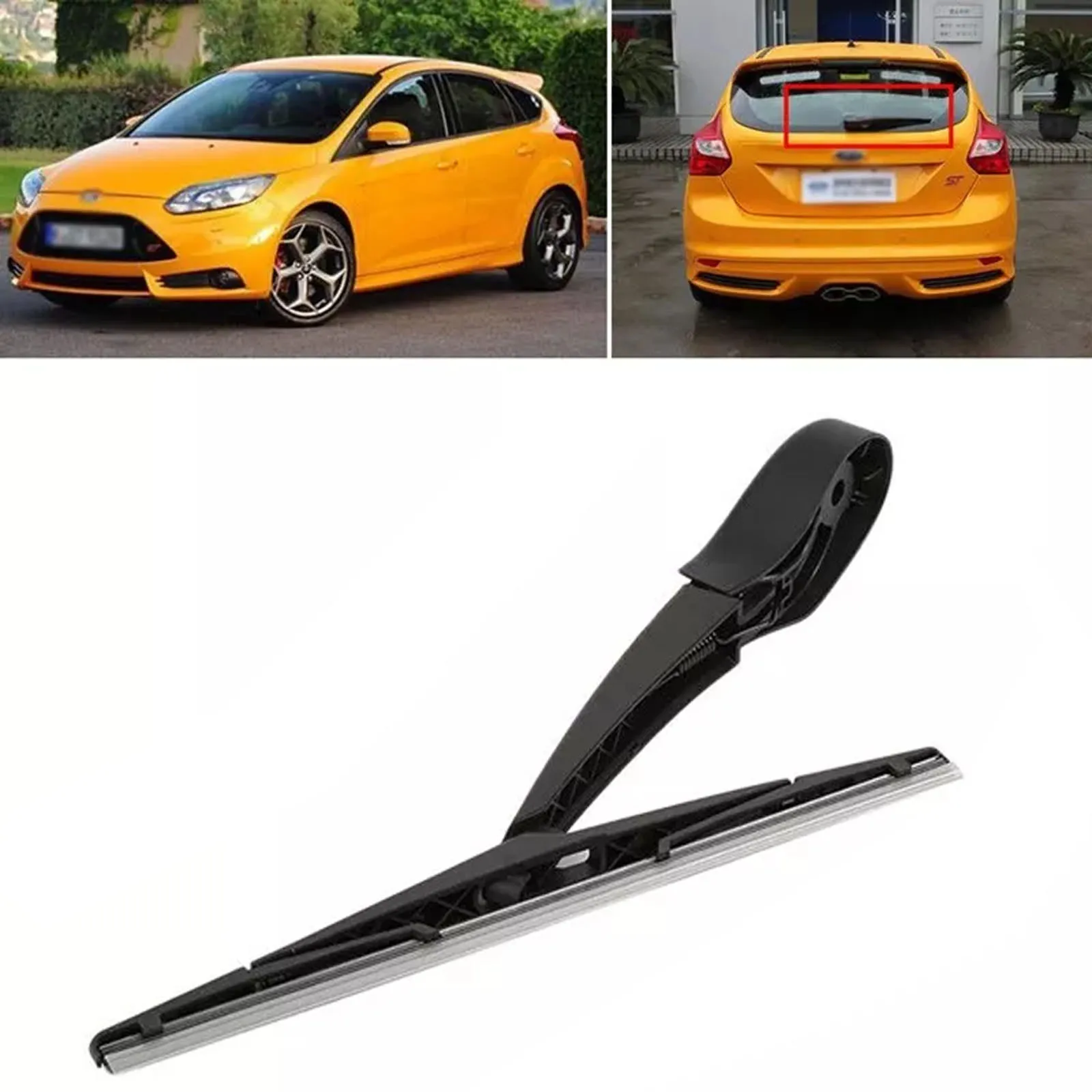 1SET Rear Wiper Blade & Arm Set Kit For Ford Focus  MK2 Hatchback 2004 - 2011 Windshield Windscreen Window Brush 14\