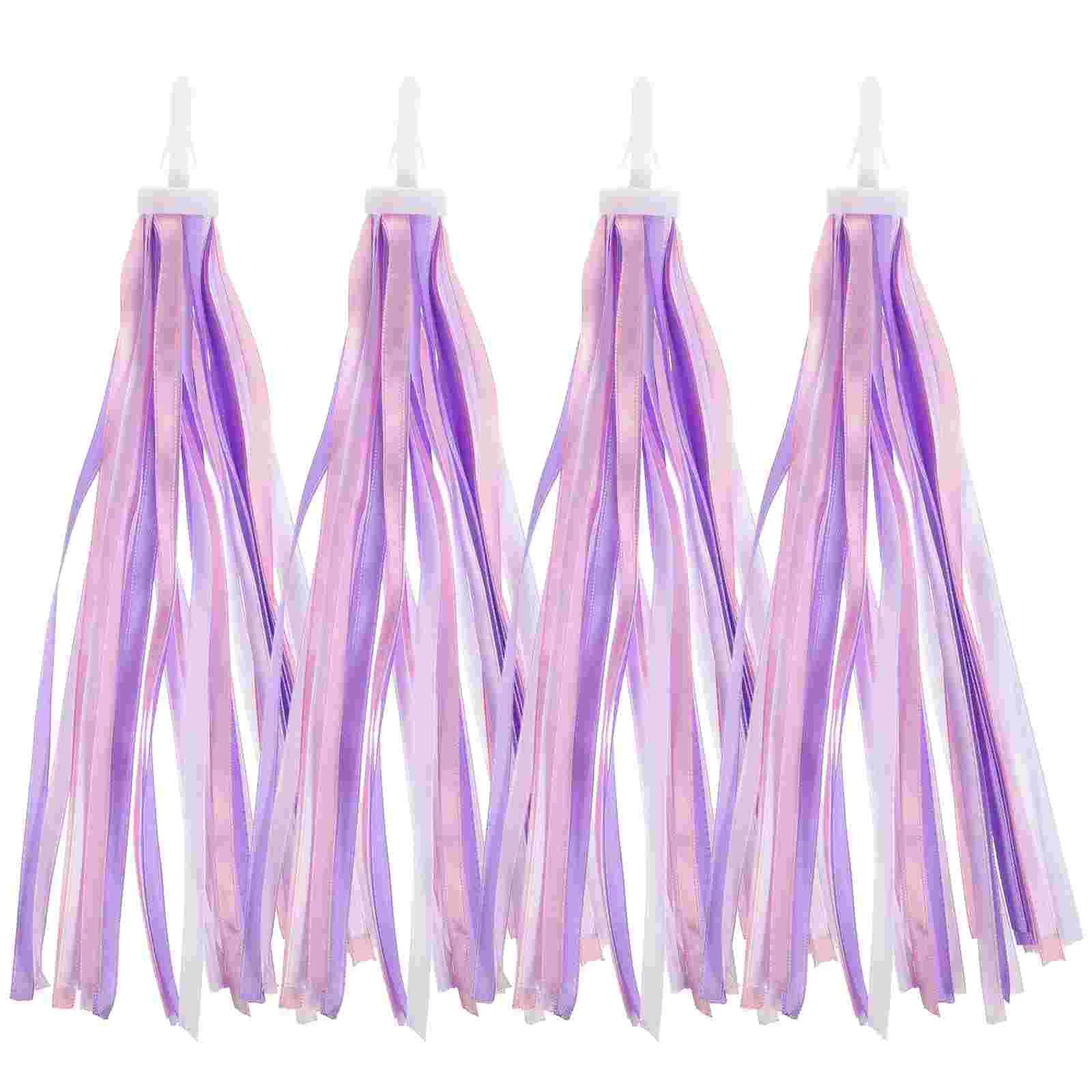 

2 Pcs Streamers Kids Scooter Tassel Streamers For Bike Handles Handlebar Ribbon White Handles Accessories