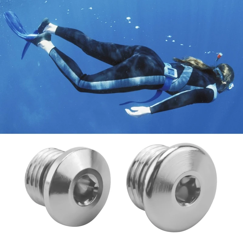 First Stage 7/16 Inch Scuba Diving Regulator High Pressure Port Plug And 3/8 Inch Low Pressure Port Plugn01r