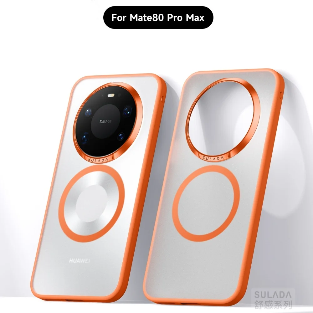 

Прозрачный магнитный чехол премиум-класса для ПК для Huawei Mate80 Pro Max Mate80, матовая задняя крышка