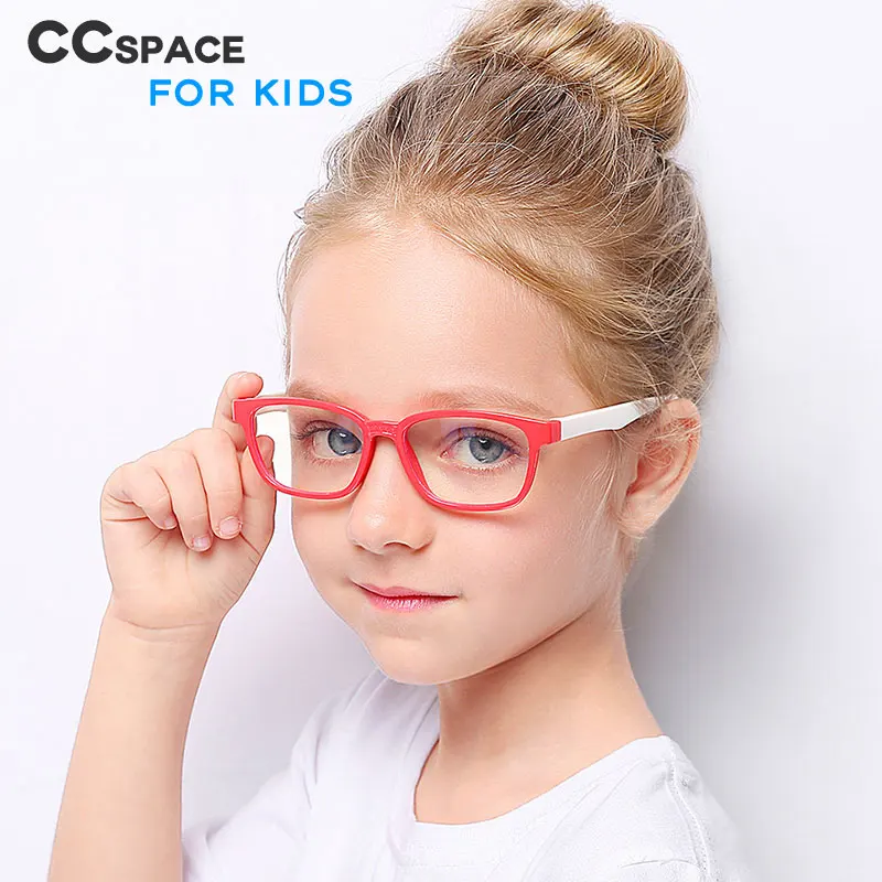 49406 Kids Anti Blue Glasses Frames Super Light Silicone Fashion Computer EyeGlasses