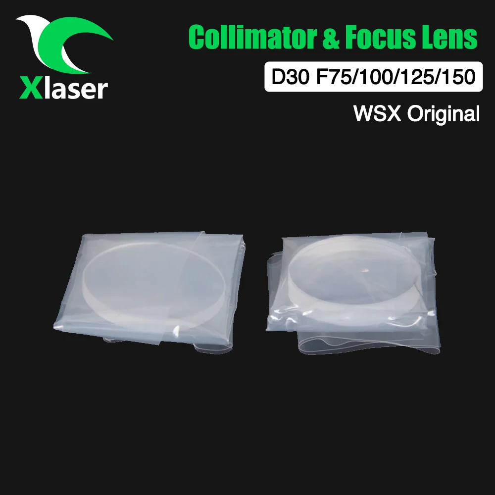 XLaser WSX Original Collimator Lens Focus Lens D30 F75/100/125/150 For WSX Fiber Laser Cutting Head KC13 KC15 NC30 HSG