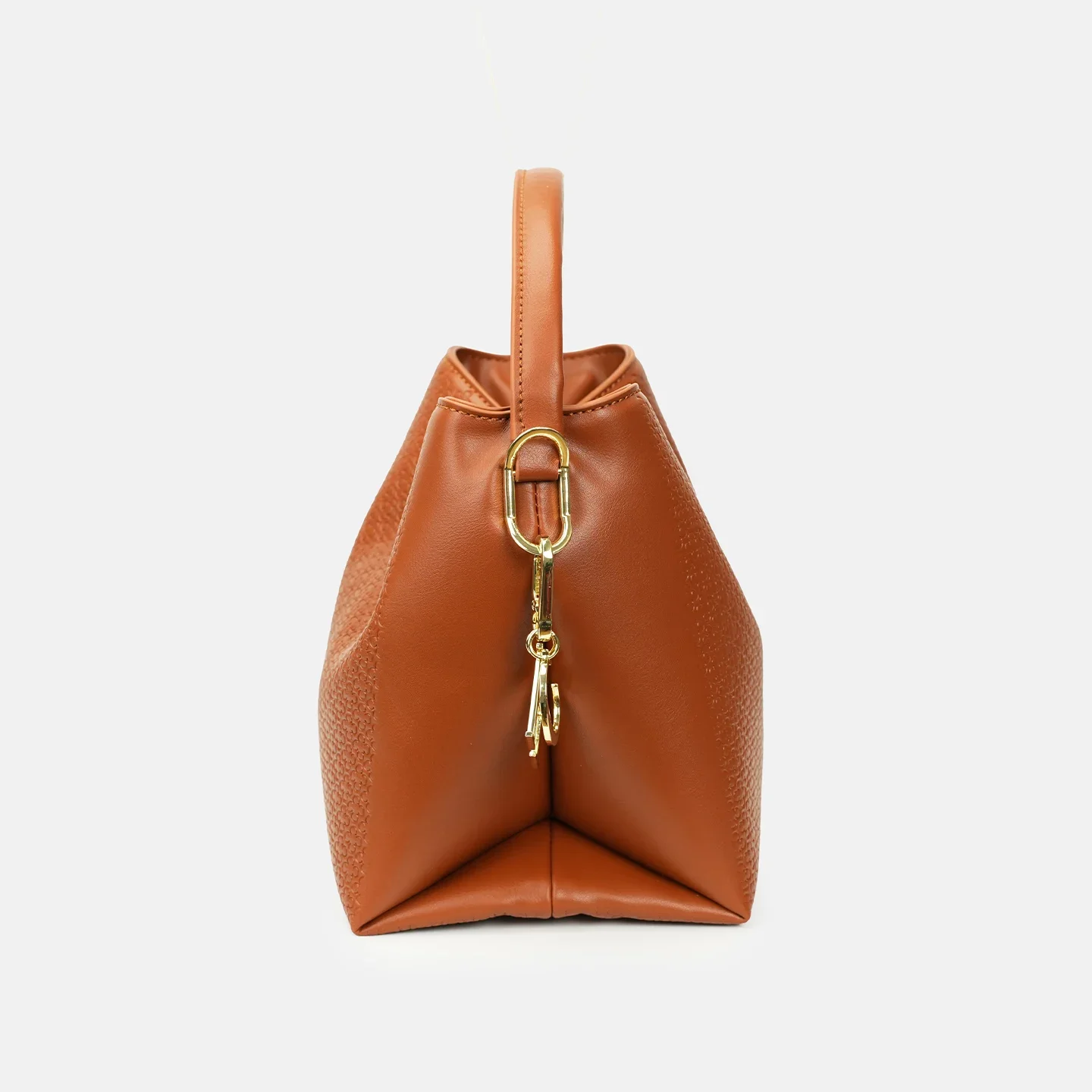 CH Monogram Bucket Bag With Top Handle And Detachable Crossbody Strap For Daily Casual Office And Weekend Occasions