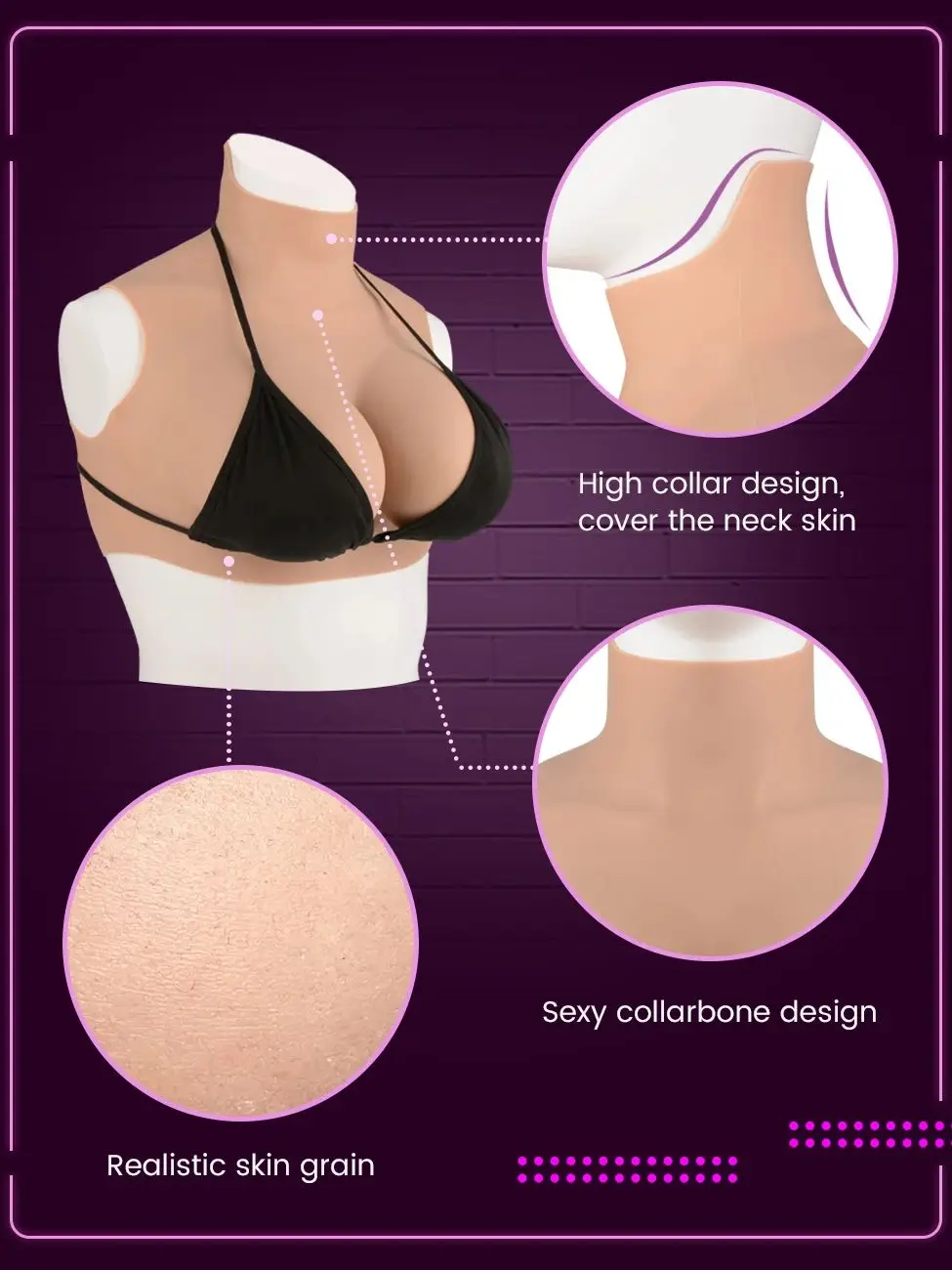 

CD Pride Crossdress for Men Beginner Fake Silicone Breast Forms Huge Boob A/B/C/D/E/G/H Cup Transgender Drag Queen Shemale Cospl