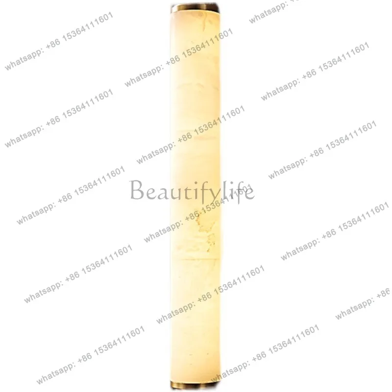 Natural marble luminous object Modern Italian light luxury background wall High-grade all-copper