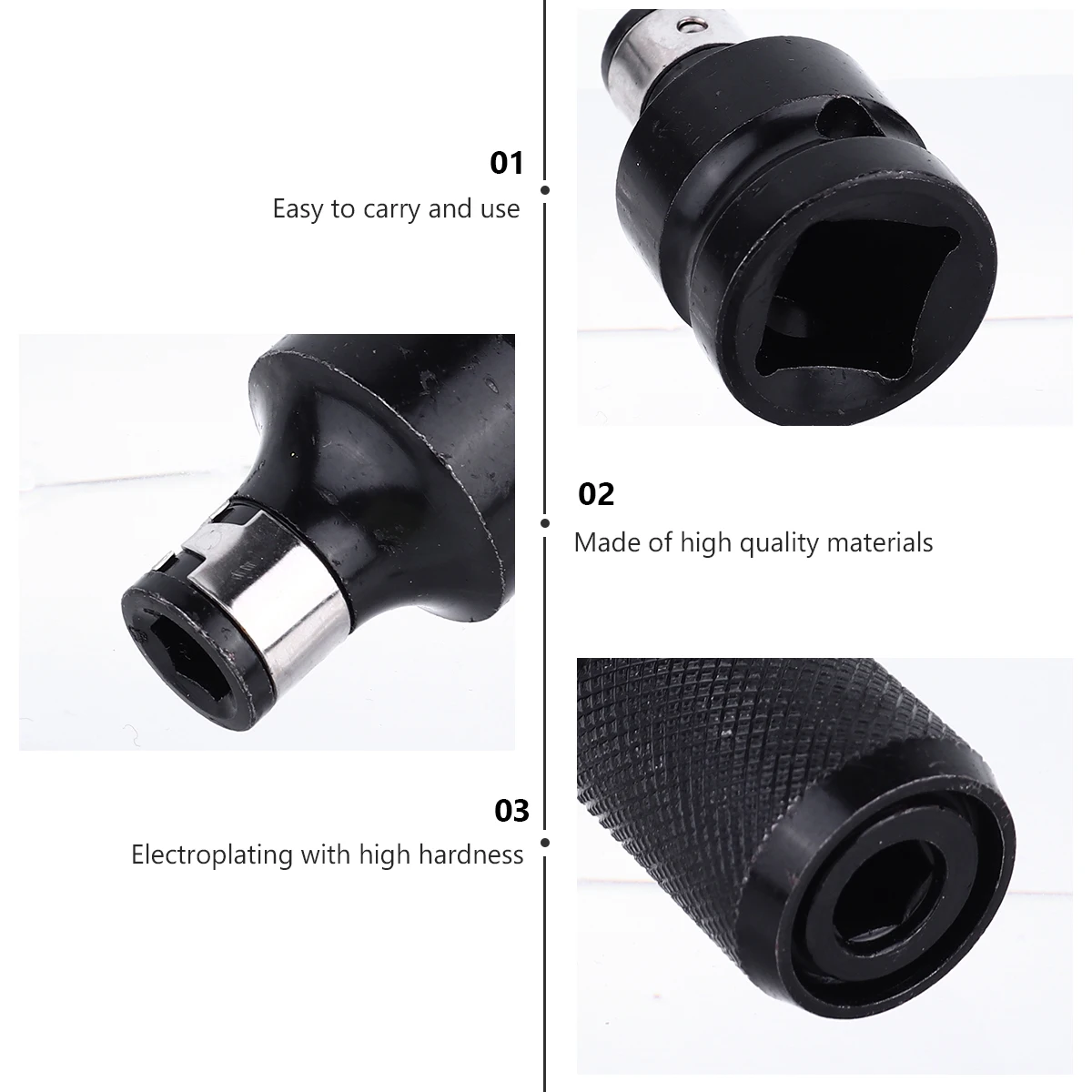 

2 Pcs Hex Chuck Socket Air Impact Driver Adapter Impact Driver Adapter Chuck Wrench Connectors Drill Tool 1 2\