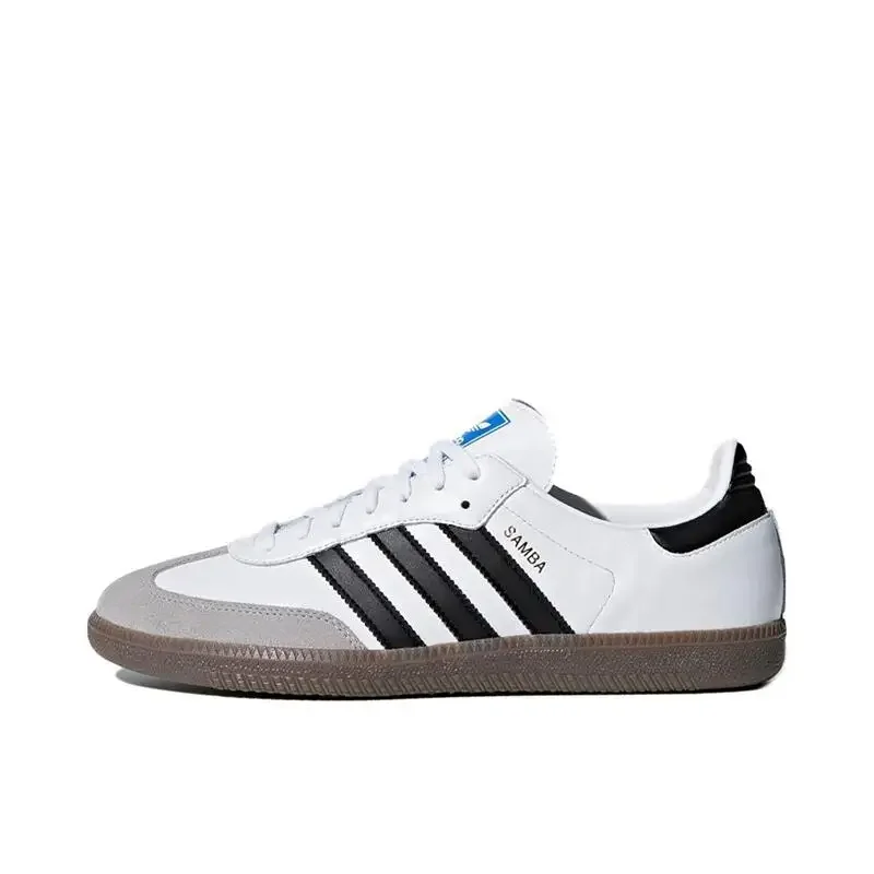 Adidas Originals Samba Men's And Women's Skateboarding Shoes Wear Resistant Low Cut Board Shoes Anti Slip Comfortable White