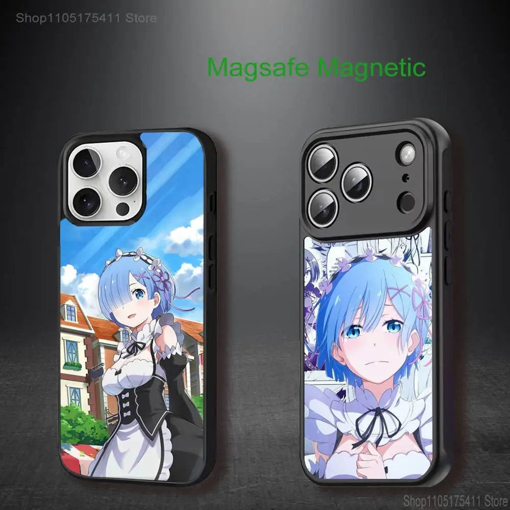 

R-Rem R-Re Anime Zero Phone Case For iPhone 17,16,15,14,13,12,11,Pro,Max,Plus,Mini,SE4,E Magnetic Magsafe Wireless Charging