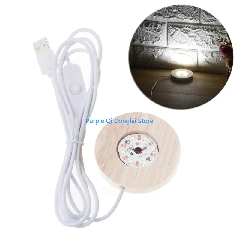 L21E Night Light Base LED Luminous Base Night Light USB Crystal Salt Light
