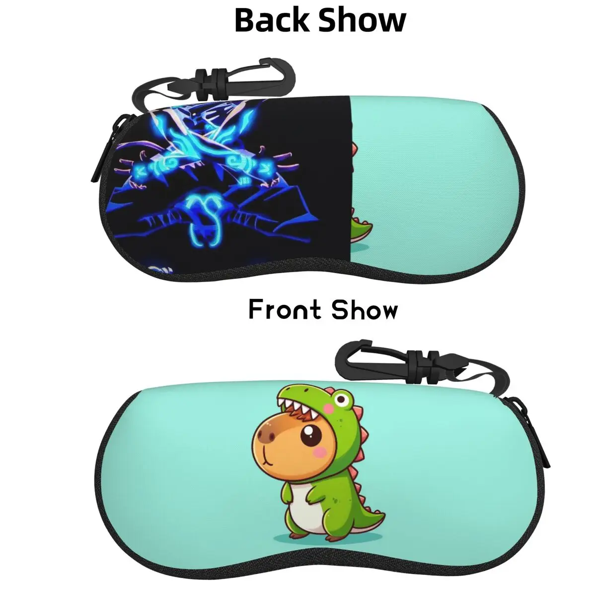

Cute Capybara Loves Bubble Tea Shell Glasses Case Portable Sunglasses Box Women Men Soft Eyeglass Bag Pouch