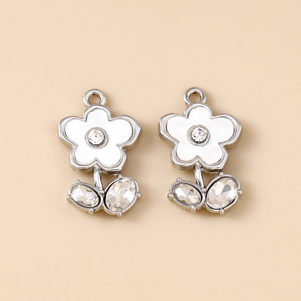 5 Stück Exquisite Klare Kristallblumen-Anhänger für Ohrringe, Halsketten, Armbänder, DIY-Schmuckherstellung, Handgemachtes Kunsthandwerk – Detail 3