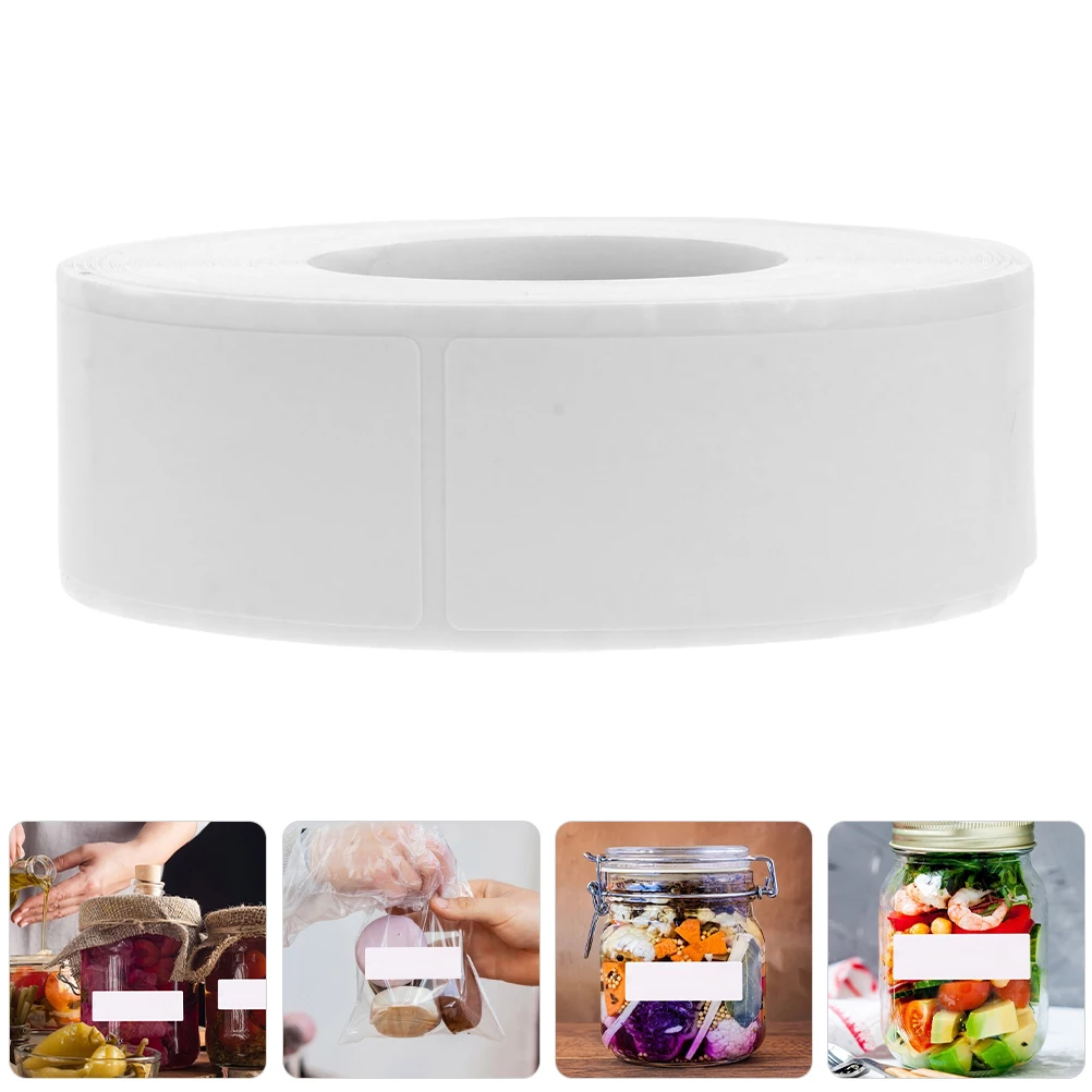 

2 Rolls Blank Food Labels Self Adhesive Removable Easy Peel Label Stickers For Food Storage Jar Containers Mason