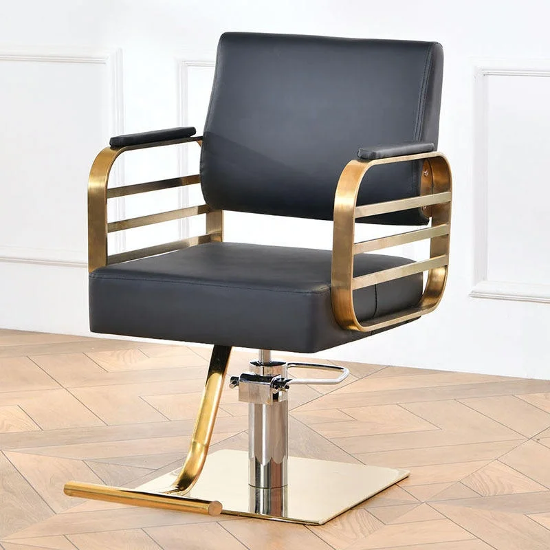 modern blue gold woman men haircut saloon chair hair salon barber chairs