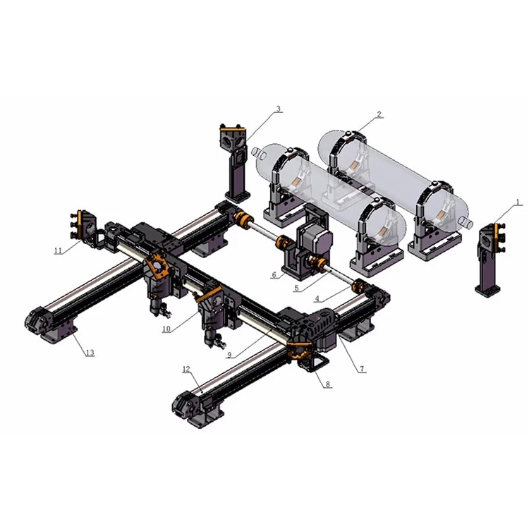 

Heavy Duty Plastic Aluminum Precision Miniature Linear Guide Rail with Two Laser Head