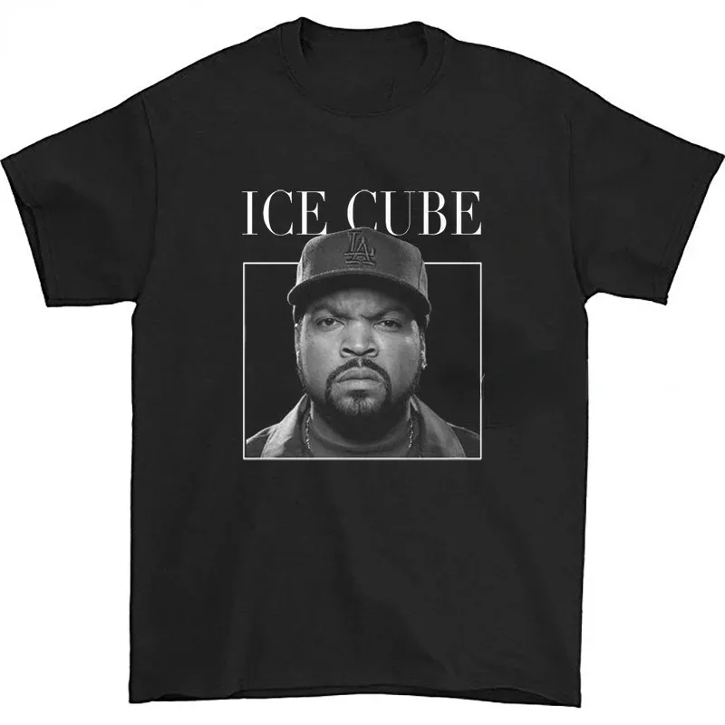 Men Clothing Ice Cube Rapper Hip Hop T-Shirt Vintage Rapper Graphic Tshirts Summer Fashion Casual Cool Loose Women Male Tops Tee