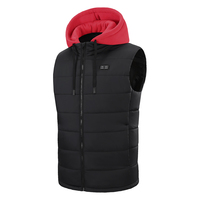 Autumn Men Intelligent Heating Vest with Hood Outdoor Thickened Warm Male Waistcoat Charging Heating Sleeveless Jacket for Men