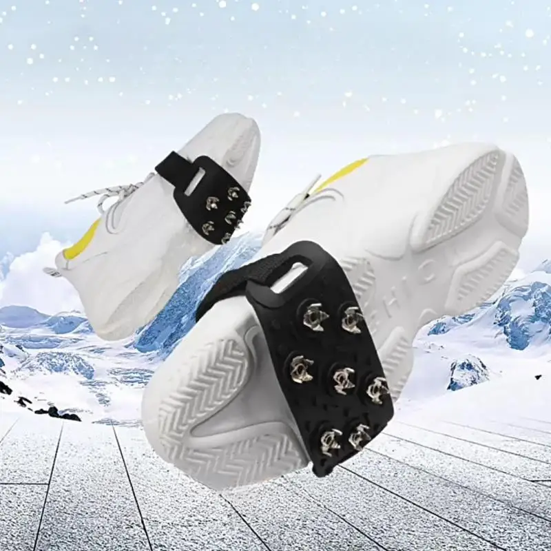 Crampons de traction coordonnants pour adultes, couvre-chaussures, pointes de neige, poignées, pinces à glace, randonnée, bottes d'alpinisme, hiver