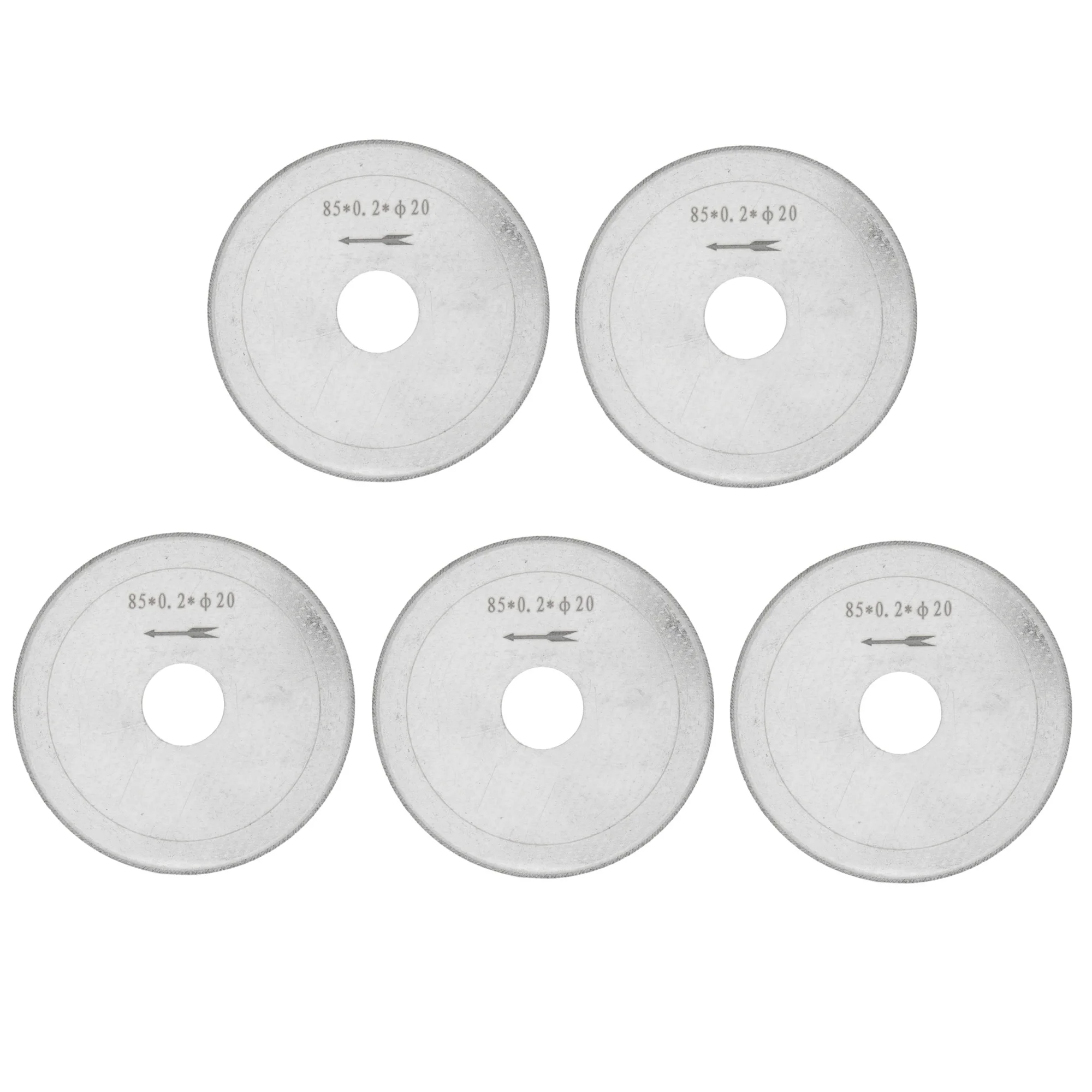 

5Pcs 3-3/8 inch 85mm Super-Thin Diamond Lapidary Saw Blade Cutting Disc 3/4" 20mm Arbor for Gemstone Glass Jewelry Stone