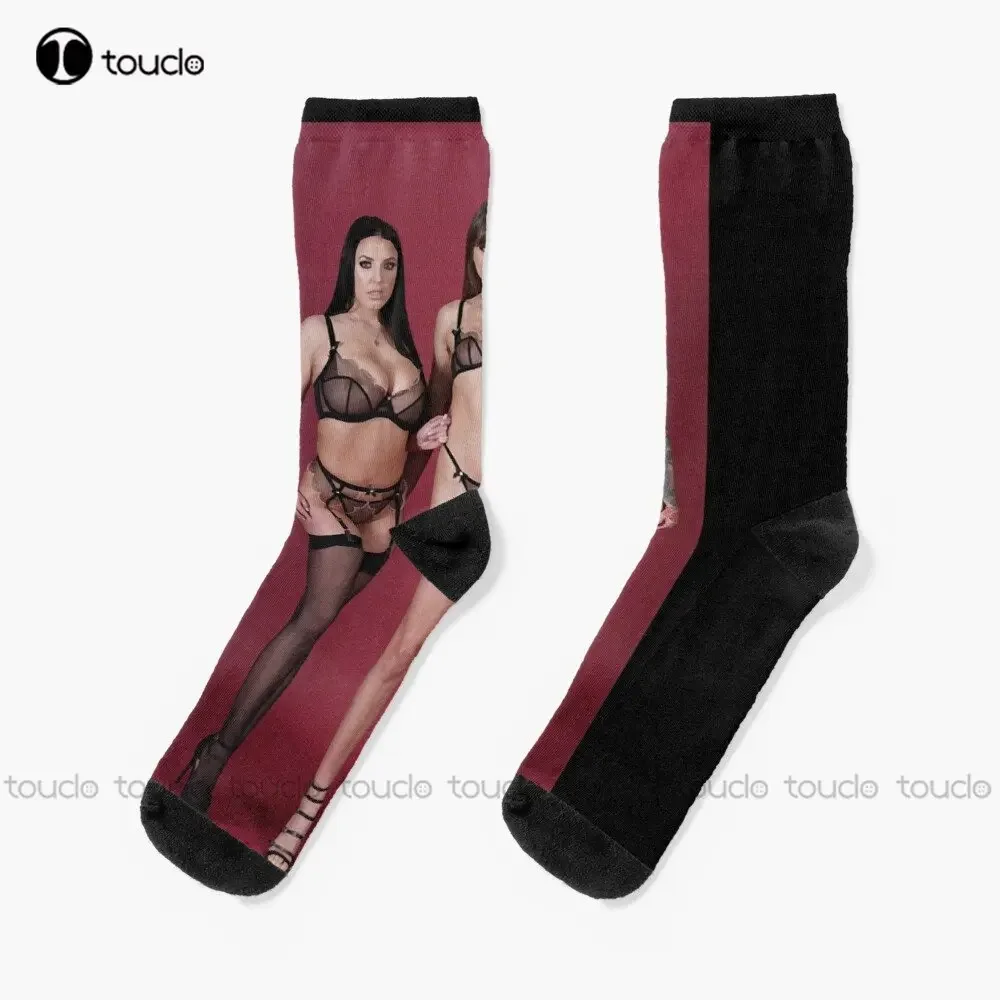 Gifts For Men Angela White Riley Reid Katrina Jade Graphic For Fan Socks Winter Socks For Men 360° Digital Printing New Popular