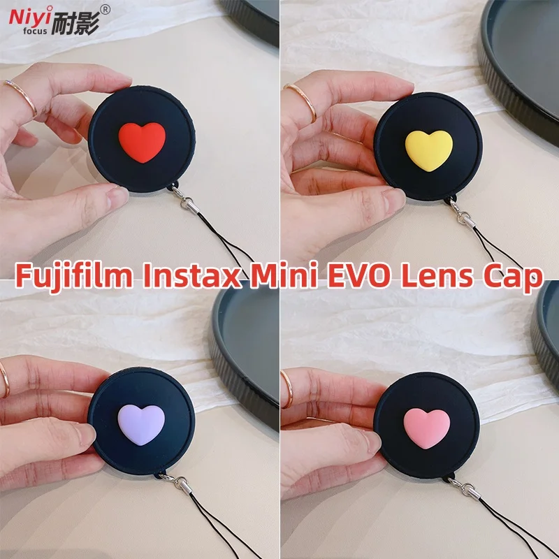 Camera Lens Cap for Fujifilm Instax MINI EVO miniEVO Camera Silicone Cover Lens Protector Cute Cartoon Front Cap