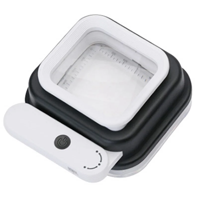 AT82-Adjustable Eye Loupe Magnifying Glass With Light Scale 10X/15X/20X Handheld Portable For Reading Coins Jewelry Stamps Etc