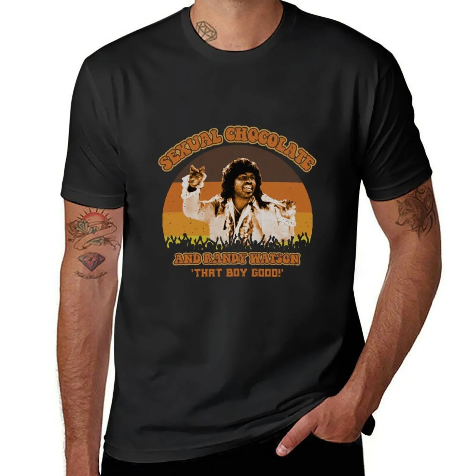 Sexual Chocolate and Randy Watson T-Shirt summer clothes Aesthetic clothing plain t shirts men