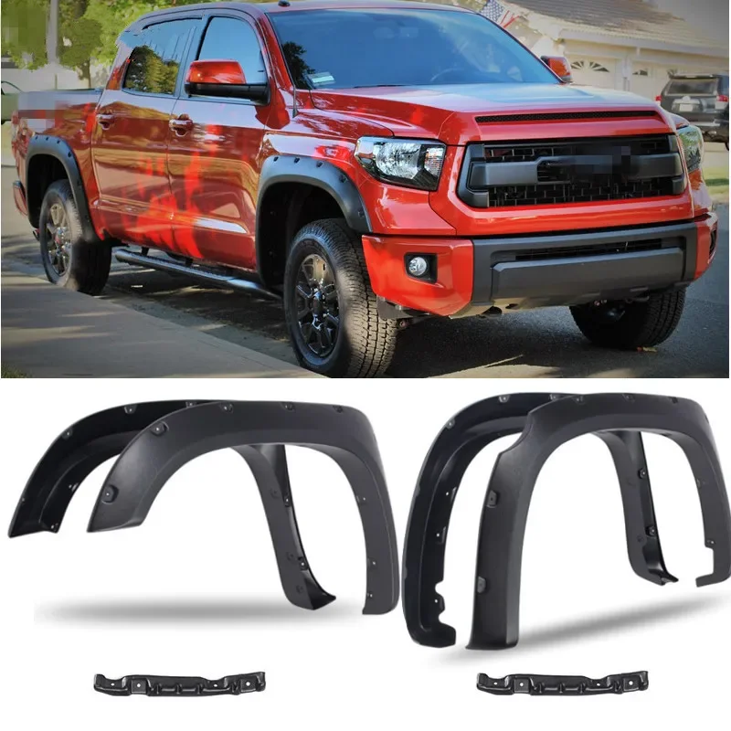 

4Pcs Car Mudguards Wheel Arch Fender Flares Body Kit Splash Guard Mud Flap For Toyota Tundra 2014-2017 Car Accessories Body Kit