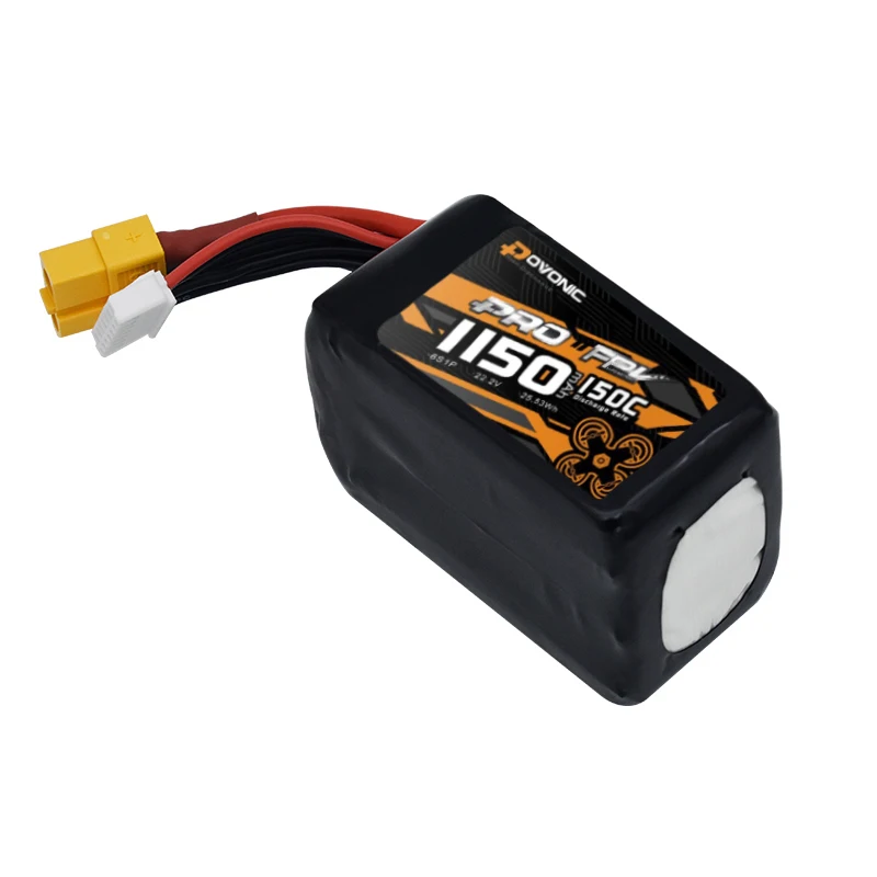 Oryginalny akumulator Lipo 1150mAh 150C 22.2V do samolotów RC FPV Quadcopter Helicopter Drone Części z wtyczką XT60 Akumulator 22.2V