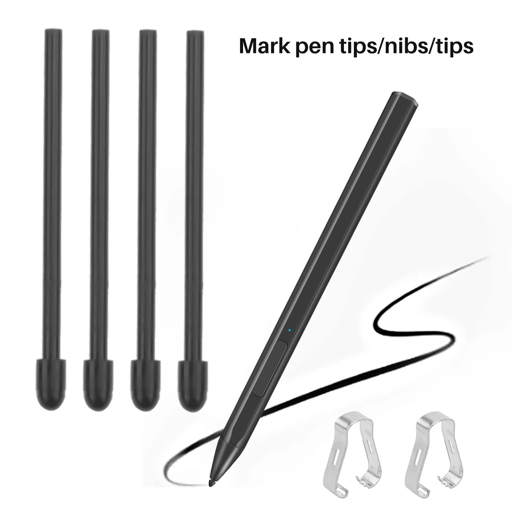 (20 Pack) Marker Pen Tips/Nibs for Remarkable 2 Stylus Pen Replacement Soft Nibs/Tips Black