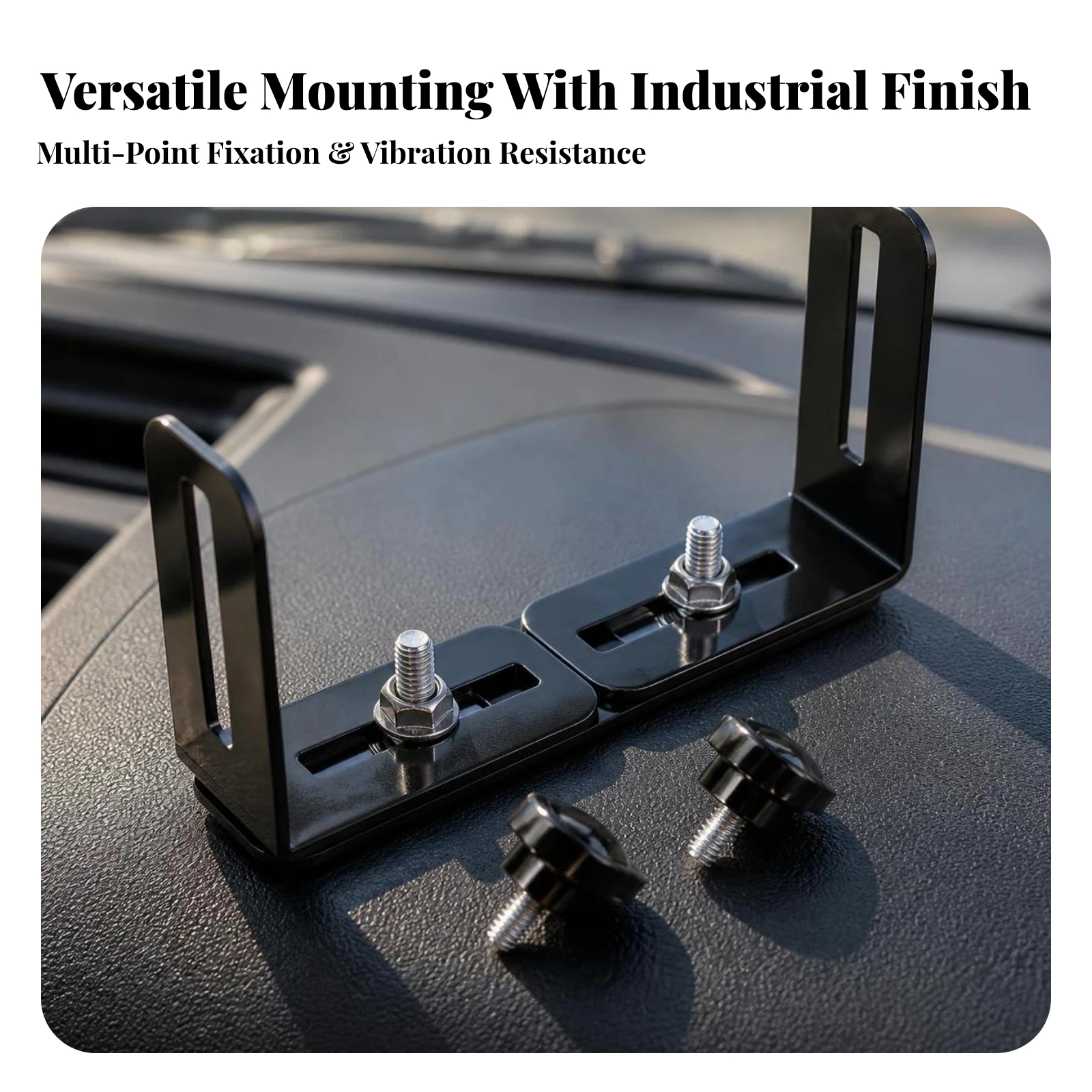 CB Radio Mounting Bracket Adjustable CB Bracket Sturdy Reliable for Truckers, Trucks, Vehicles