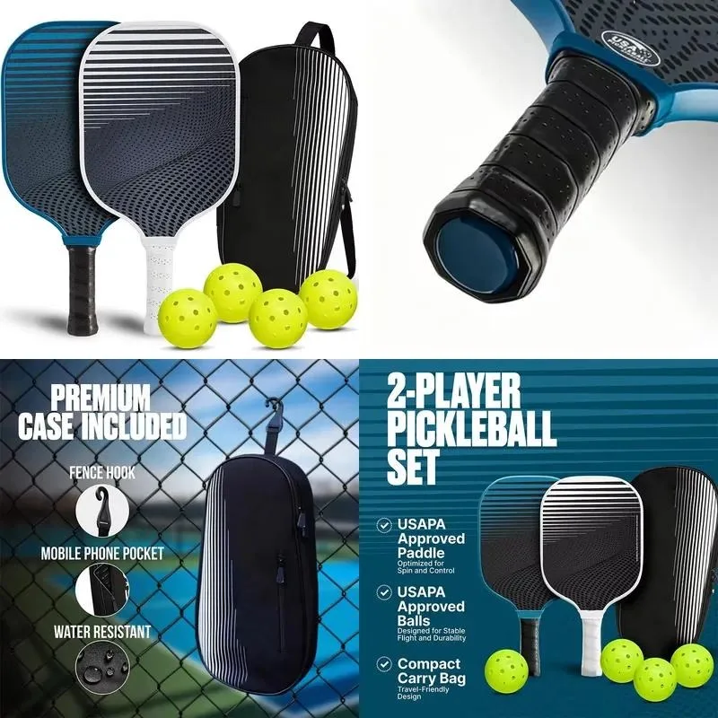 Fashion USAPA Approved PP Honeycomb Pickleball Paddle Set for Sports Entertainment
