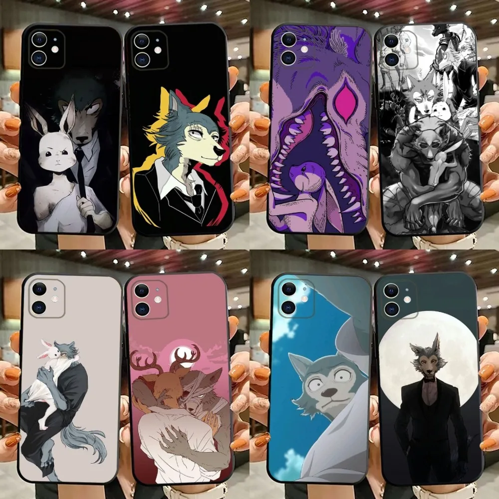 B-Beastars Phone Case For iPhone 15,14,13,12,11,Plus,Pro Max,XS,X,XR,SE,Mini,8,7 Soft Silicone Black Cover