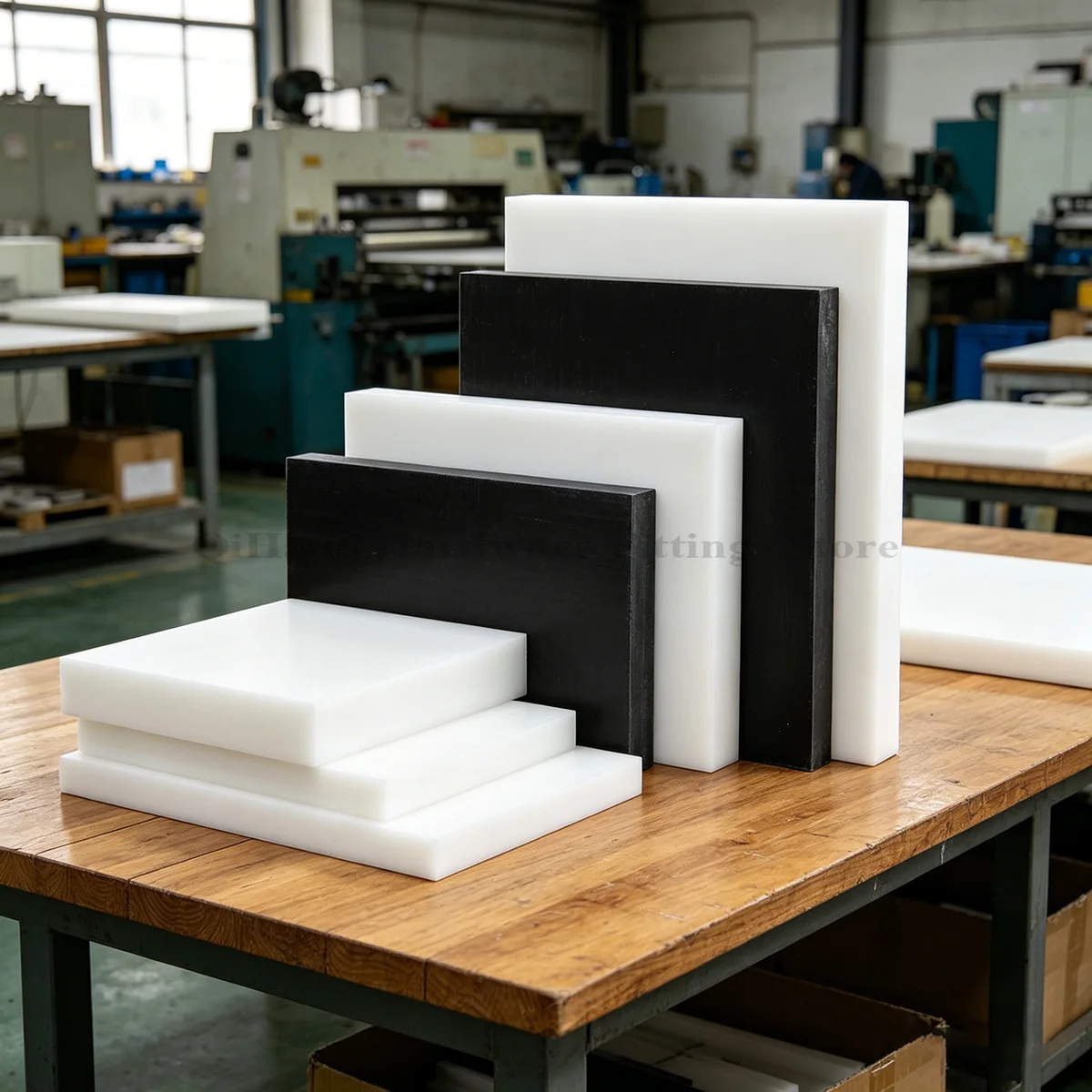 White Black POM Acetal Sheet, High Hardness Wear Resistant Engineering Plastic Plate for Industrial Machining DIY Parts