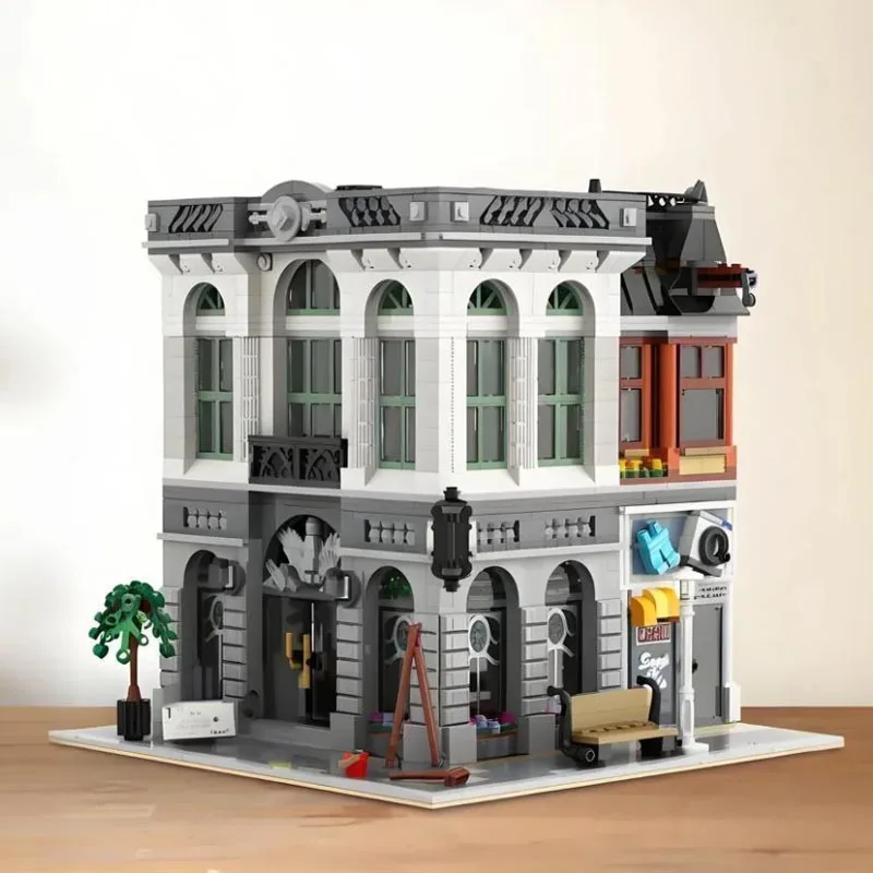 

2380 PCS Compatible 15001 Brick Bank Building Blocks Bricks Birthday Christmas Gift Toys 10251 City StreetView Optional Lights