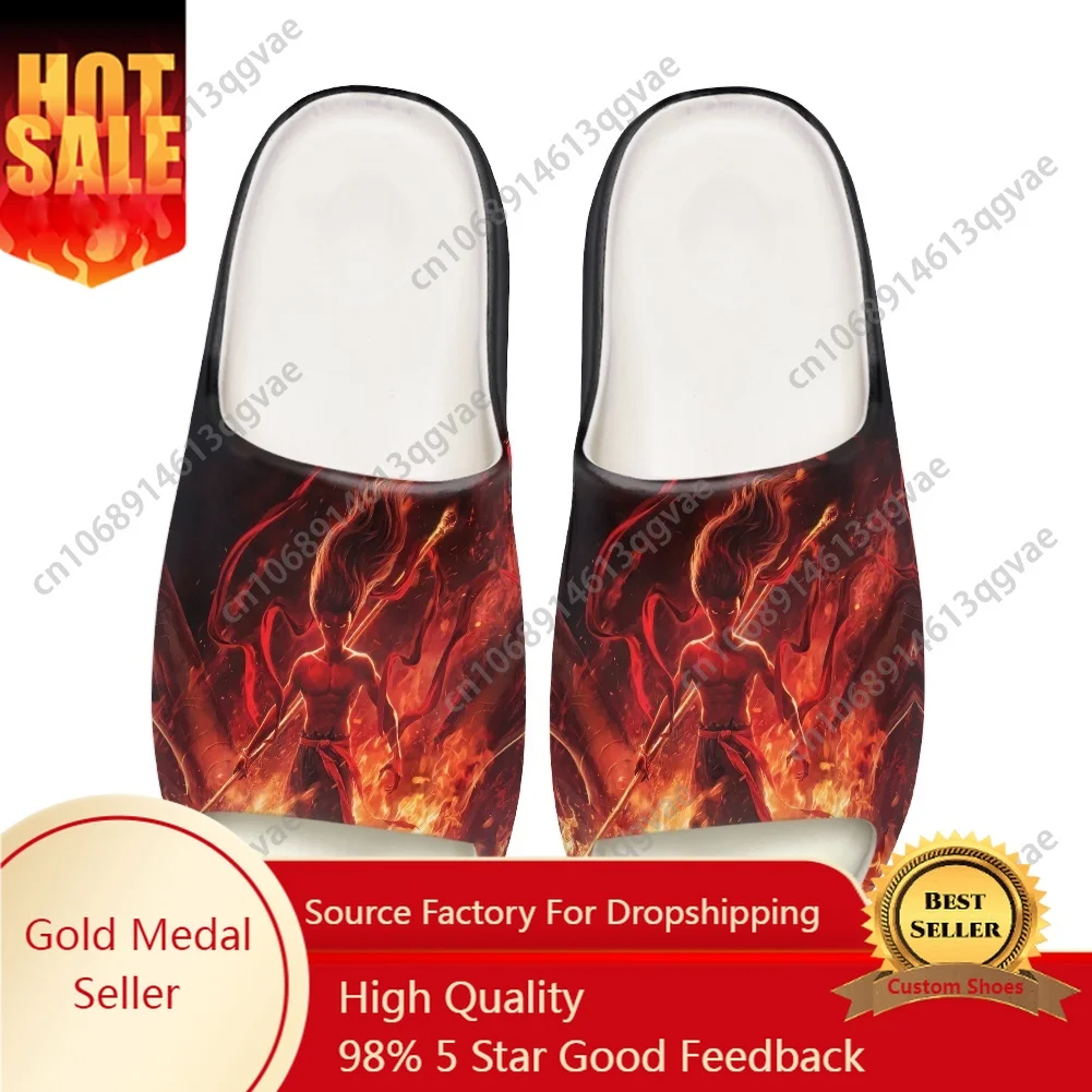 

Nezha 2 Devil Boy Conquers The Dragon King Sllipers Mens Womens Teenager Bathroom Home Clogs Custom Water Shoes on Sandals Shoes