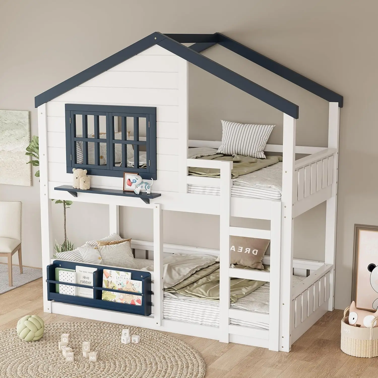 Twin House Bunk Bed…