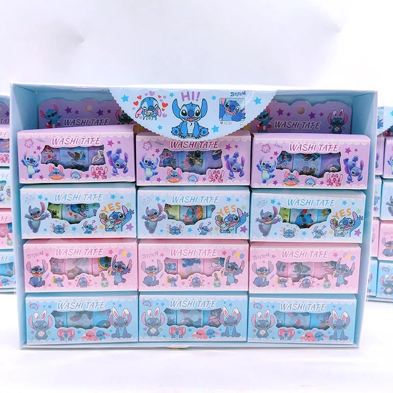 disney stitch cartoon adesivos washi tape scrapbooking bonito diario faca voce mesmo adesivo decorativo etiqueta album stick 12 caixas por lote 01