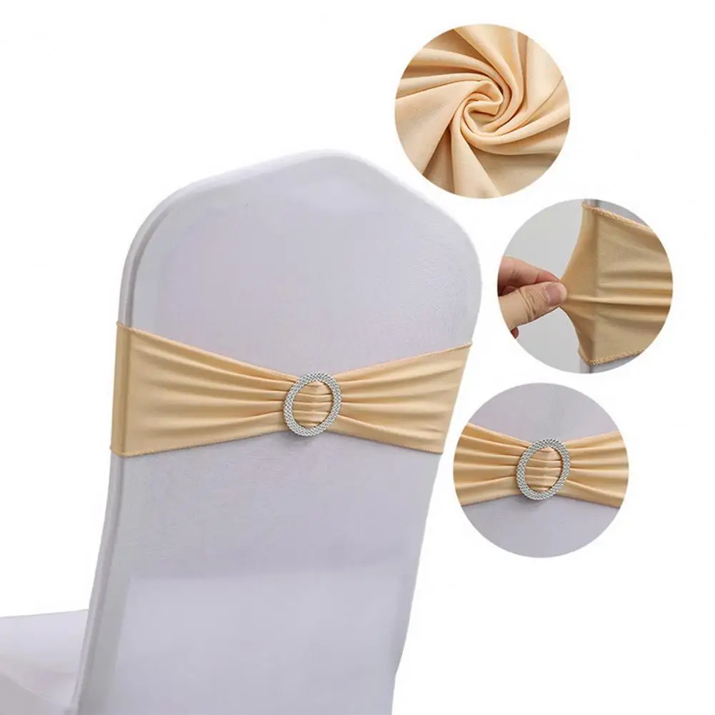 Chairs Ribbon Round Buckle Chair Back Band Easy to Install Decorative  Nostalgic Reception Banquet Chair Cover Fixing Tie Band
