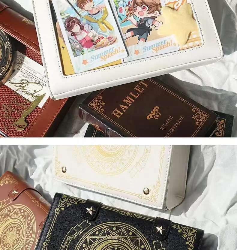 Anime Cosplay Magic Grimoire Rucksack Niedliche transparente Umhängetasche für Frauen Große Kapazität Studenten-Büchertasche für den täglichen Gebrauch – Detail 12