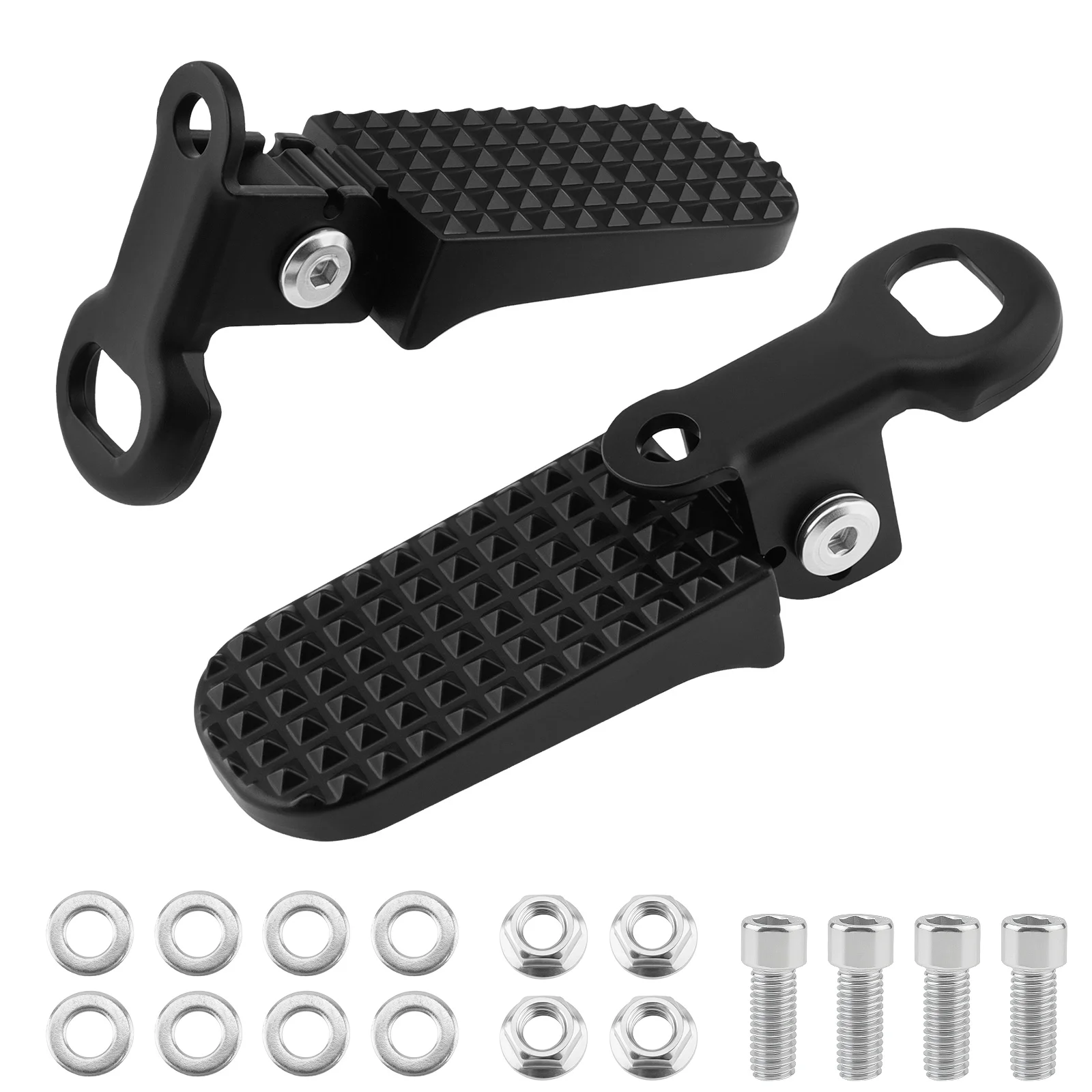 Electric Bike Rear Foot Pegs Footrest Fit for Ridstar Q20 Mountain Bike Foldable Non Slip Motorcycle Scooter Footpegs Food Rests