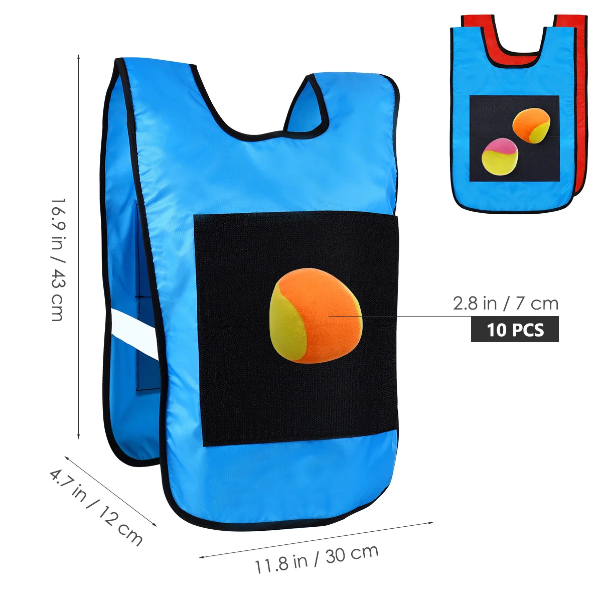 NUOBESTY, 12 Uds., chaleco de pelota pegajosa para niños, chaleco de Jersey pegajoso, accesorios de juego, chaleco de pelota pegajoso, accesorios de juego de equipo para niños